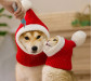 Big White Ball Christmas Crochet Hat for Cats & Dogs