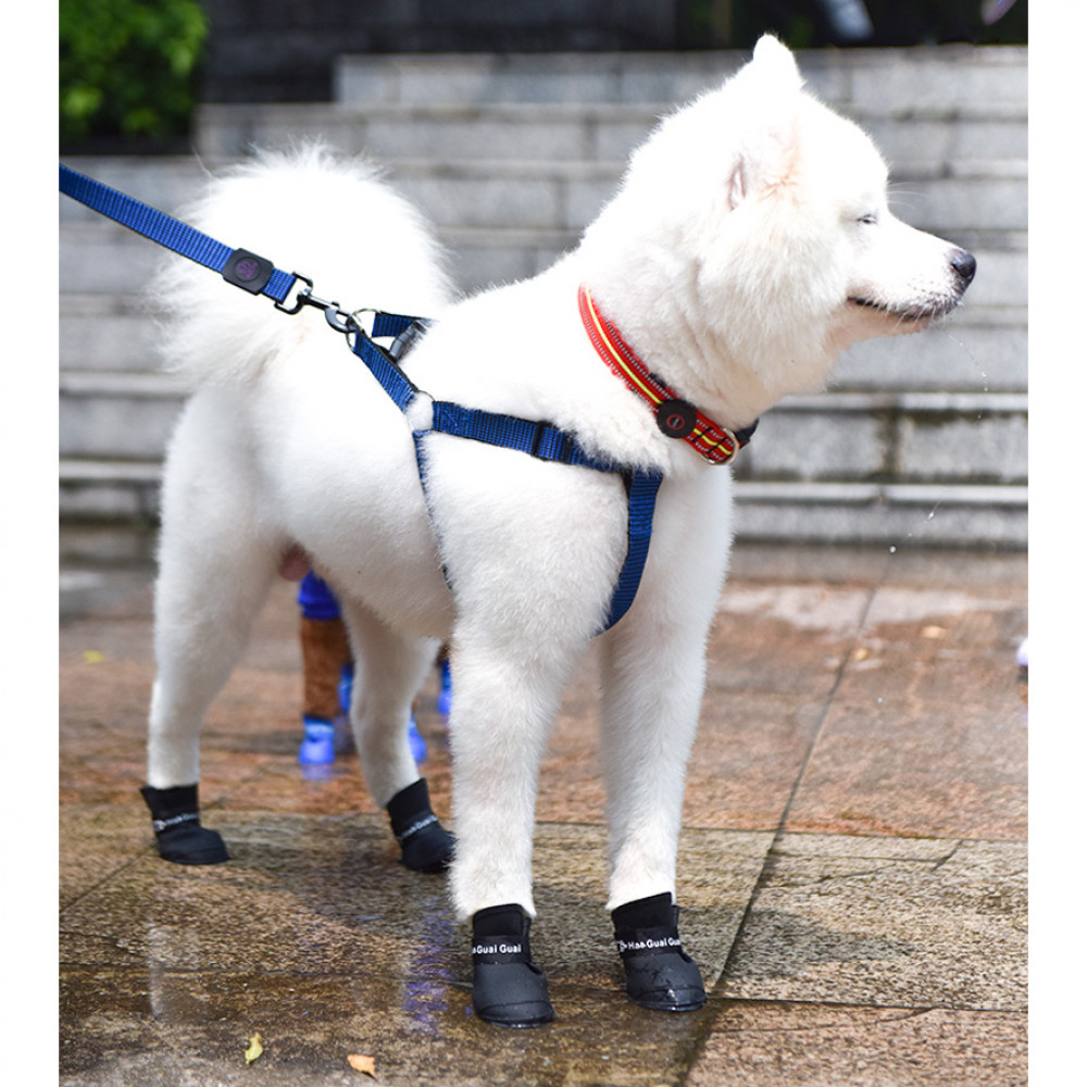 Weewooday 3 Sets of Puppy Dog Rain Boots Candy Color Resin Waterproof Pet Claw Shoes Paw Cover Non-Slip Rain Boot 
