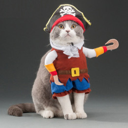Cat Pirate Costume Funny Dog Halloween Costumes
