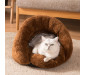 Closed Cute Cat Bed Warm Winter Bolster Dog Bed