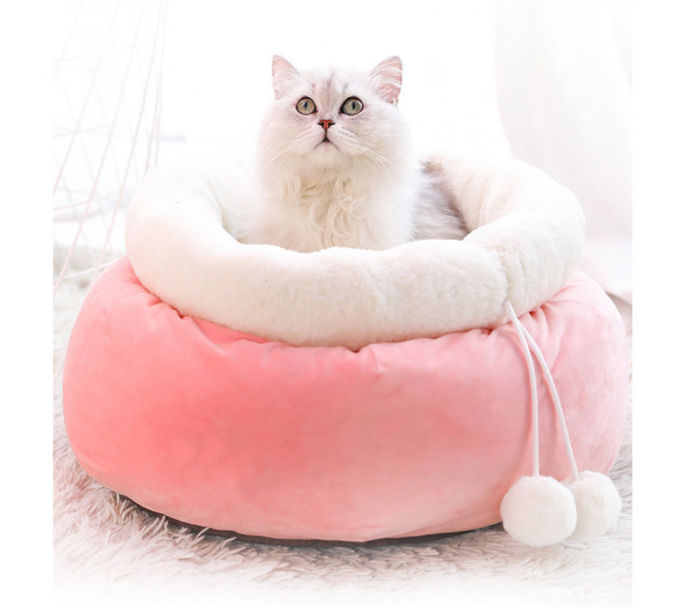 Pink Money Bag Cat Nest Deep Sleep Calming Cat Bed