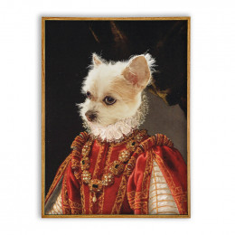 Custom Pet Portraits Lady Design Renaissance Pet Portraits Painting