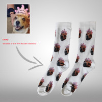Custom Socks Photo Personalized Pet Face Picture Printed Cotton Socks