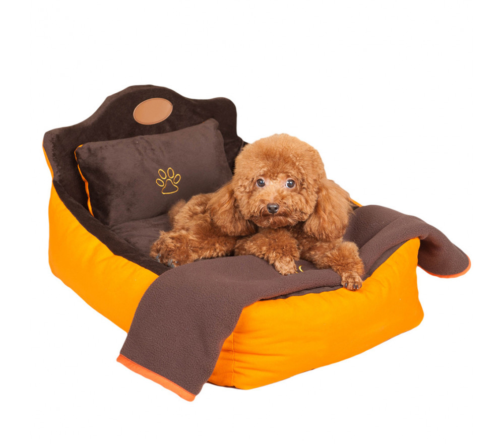 Cute Cuddler Dog Bed with Pillow & Blanket