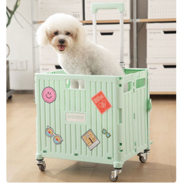 Foldable Pet Trolley Breathable Outing Pet Bag