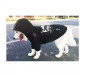 Graffiti Printed Winter Dog Coat with Hood & Front Legs