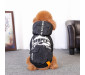 Graffiti Printed Winter Dog Coat with Hood & Front Legs