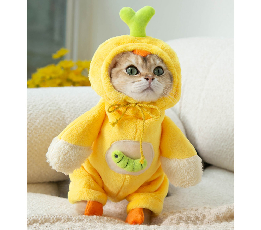 So Fun! Yellow Chick Costume for Cats and Small Dogs