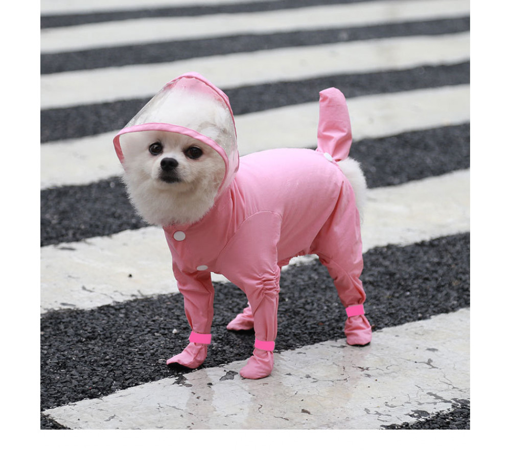 Full Body Dog Raincoat with Rain Boots