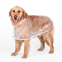 Clear Dog Raincoat with Hood Poncho  Rain Jacket for Large Dogs