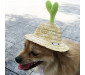 Dog Straw Hat with Grass Bud