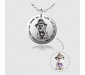 Pet Memorial Jewelry Silver Engraved Custom Picture Necklace