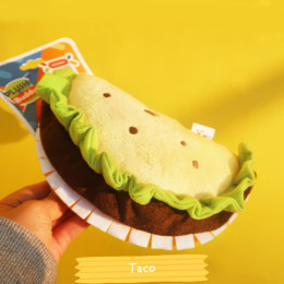 Happy Fast Food Taco Plush Chew Toy