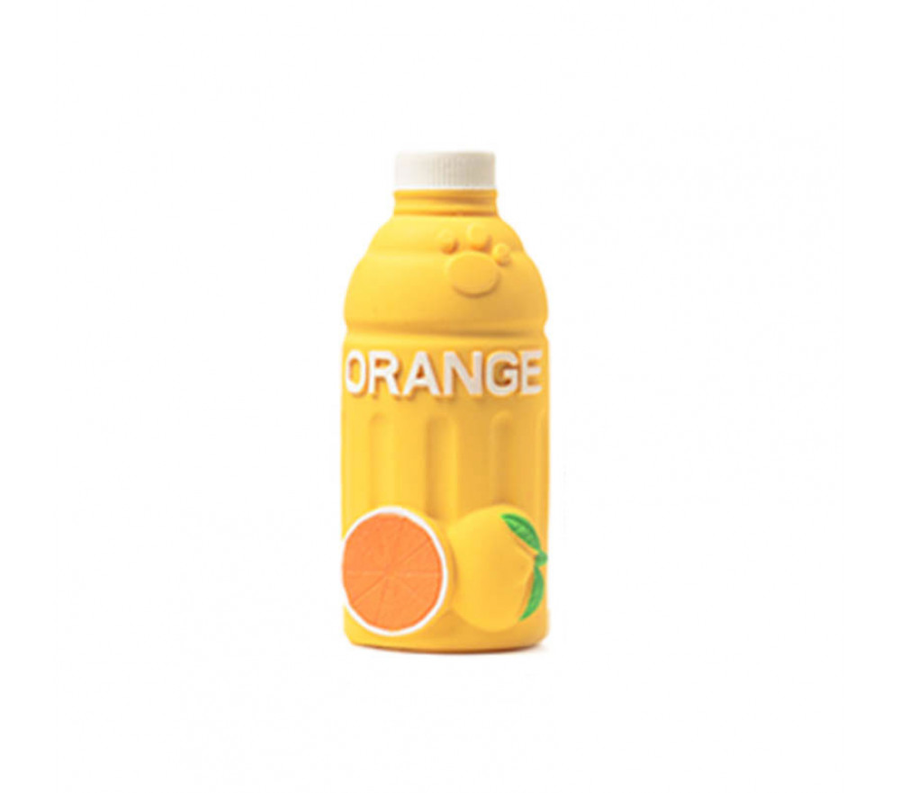 Fruity Orange Bottle Sounding Chew Dog Toy