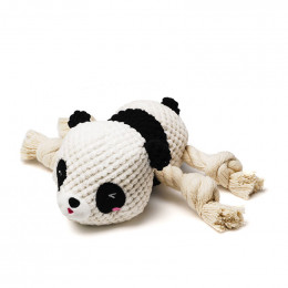 Chubby Panda Dog Squeaky Toy Plush Stuffed Chew Toy