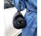 Handmade Black Cat Crossbody Bag