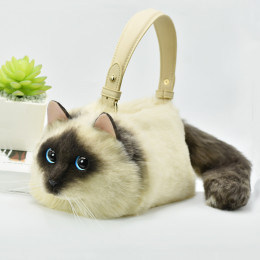 3D Siamese Cat Handbag