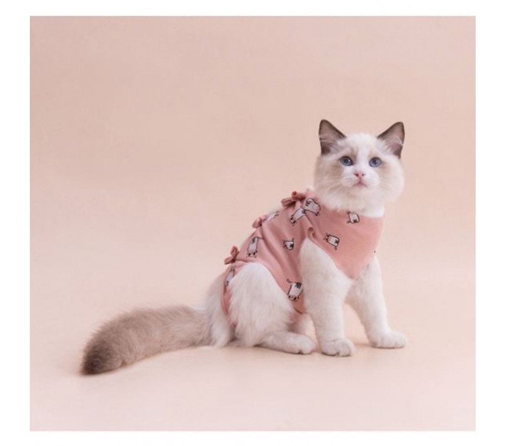 Straps Cat Surgical T Shirt  Pet Post Surgical Clothing Onesie