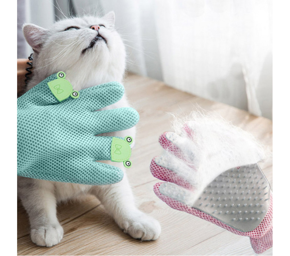 Hands-on Cat Grooming Gloves Magic Pet Dog Shedding Hair Remover