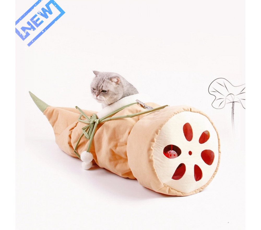 Lotus Root Cat Tunnels In House Tube Toy