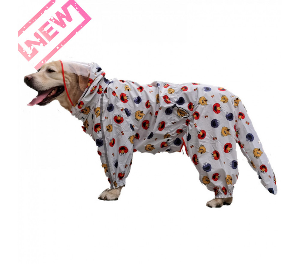 Cartoon Dog Raincoat With Hood Breathable Raincoat