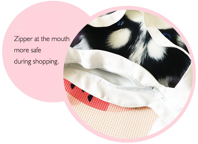 With zipper more safe during shopping