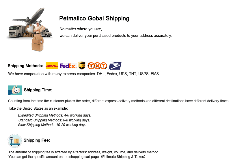 petmallco shipping information