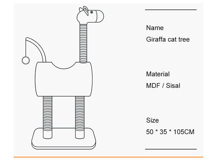 Giraffe Cat Tree Drawing